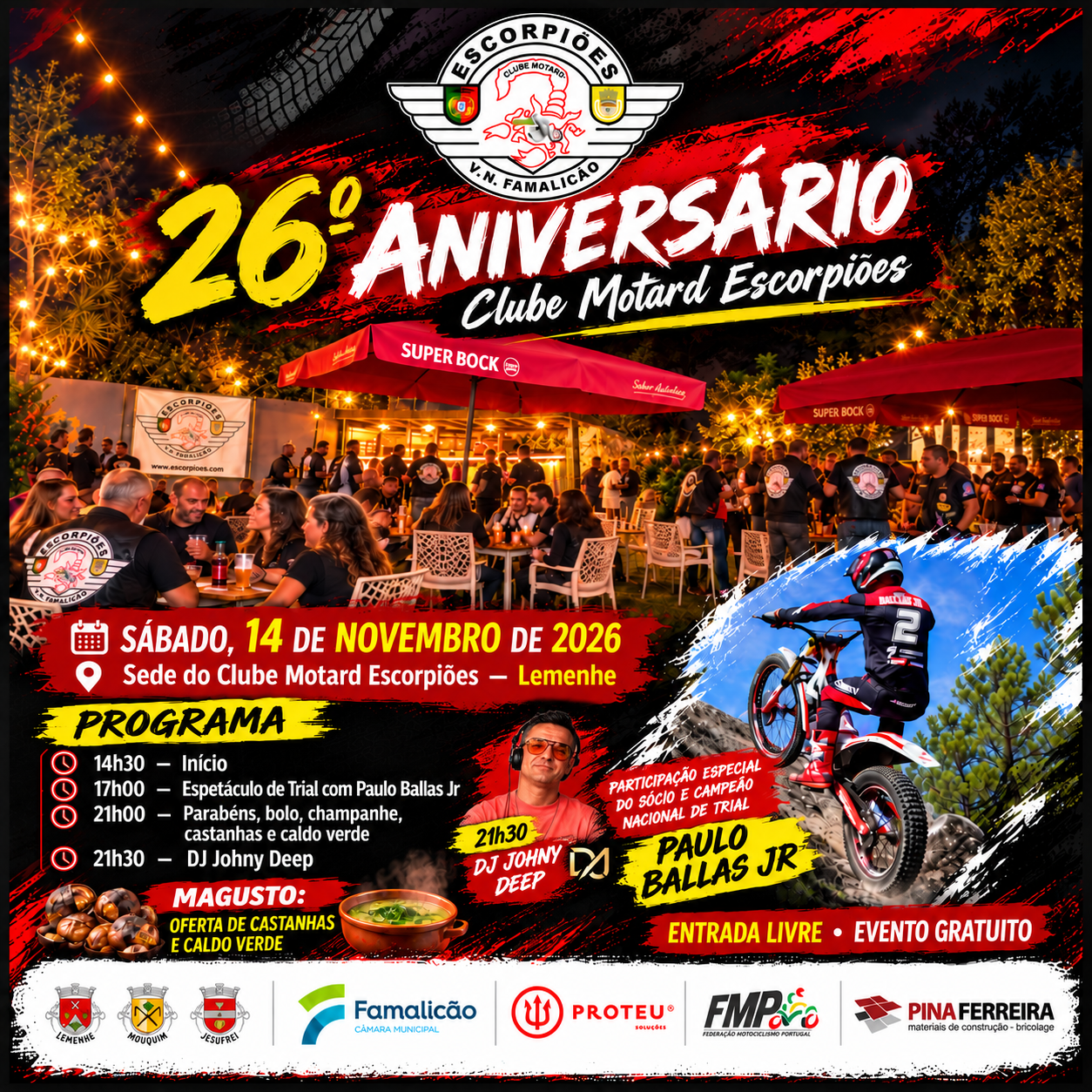26º Aniversário - 14 de novembro 2026